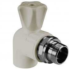 Valfex Standard кран радиаторный угловой 25×1/2 PPR/латунь ЛС-59-1, серый, 10148125Г