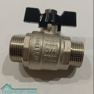 TIM DE1220X кран шаровой Н×Н 3/4 PN40 бабочка черный