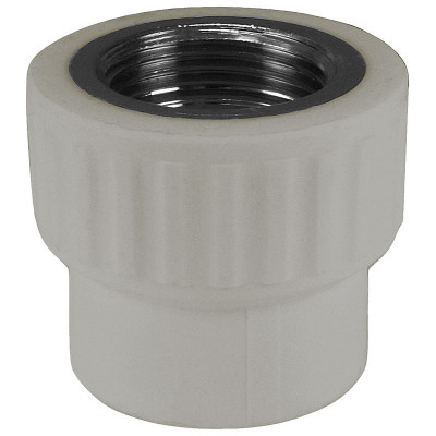 Valfex Standard муфта комбинированная ВР 20×1/2 PPR/латунь ЛС-59-1, серый, 10129020Г