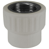 Valfex Standard муфта комбинированная ВР 40×1 1/4 PPR/латунь ЛС-59-1, серый, 10134040Г