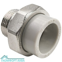 Alpha американка НР 32×1 PPR/латунь ЛС59-1 серый