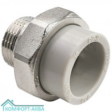 Alpha американка НР 32×1 PPR/латунь ЛС59-1 серый