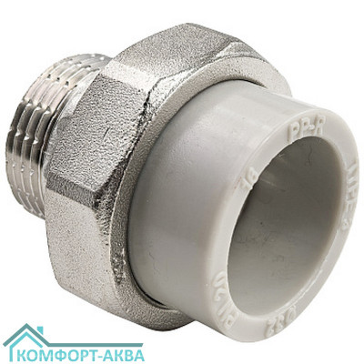 Alpha американка НР 32×1 PPR/латунь ЛС59-1 серый