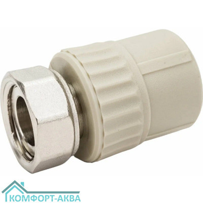 Alpha муфта НГ 25×3/4 PPR/латунь серый