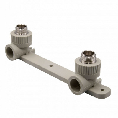 Valfex Standard планка под смеситель НР 20×1/2 PPR/латунь ЛС-59-1, серый, 10123020Г