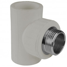 Valfex Standard тройник комбинированный НР 25×3/4 PPR/латунь ЛС-59-1, серый, 10128025Г