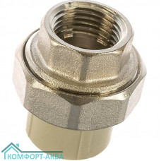 Alpha американка ВР 20×1/2 PPR/латунь ЛС59-1 серый