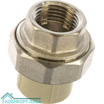 Alpha американка ВР 20×1/2 PPR/латунь ЛС59-1 серый