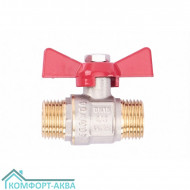 ТСМ WP0596 кран шаровой Н×Н 1/2 PN25 бабочка красный