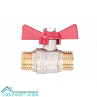 ТСМ WP0596 кран шаровой Н×Н 1/2 PN25 бабочка красный