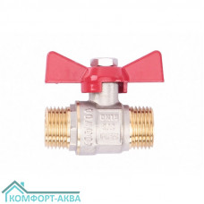 ТСМ WP0596 кран шаровой Н×Н 1/2 PN25 бабочка красный