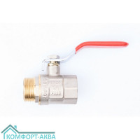 ТСМ WP0591 кран шаровой В×Н 3/4 PN25 рычаг красный