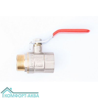 ТСМ WP0591 кран шаровой В×Н 3/4 PN25 рычаг красный
