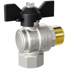 LD Pride LD 47.202.25 кран шаровой угловой В×Н 1 PN40 бабочка черный
