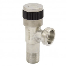 Stemix SUS 8009 кран для сантехприборов угловой Н×Н 1/2×3/4 PN рычаг черный