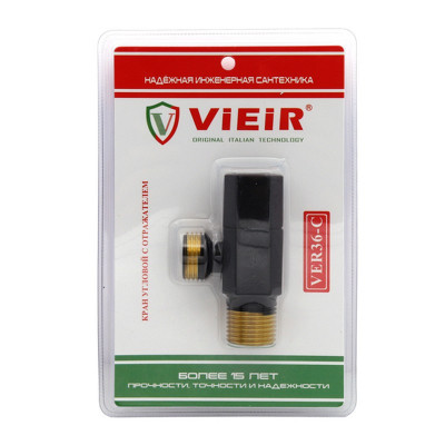 Vieir VER36-C кран для сантехприборов угловой Н×Н 1/2×1/2 PN10 рычаг