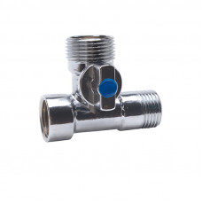 Vieir VER343 кран для сантехприборов угловой Н×Н 1/2×3/4×1/2 PN10