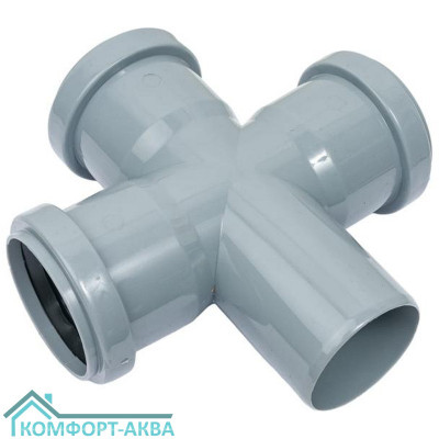 EUROPLAST крестовина ⌀50 мм 87° серый