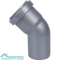 EUROPLAST отвод ⌀50 мм 22° серый
