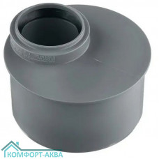 EUROPLAST редукция эксцентрическая плоская ⌀110/50 мм серый