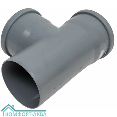 EUROPLAST тройник ⌀110 мм 87° серый