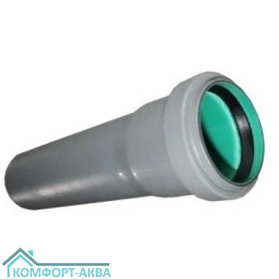 EUROPLAST труба канализационная внутренняя 0,75 м ⌀50×1,8 мм серый