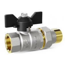 LD Pride LD 47.306.20 кран шаровой с американкой прямой В×Н 3/4 PN40 бабочка черный