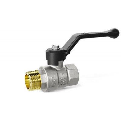 LD Pride LD 47.303.40 кран шаровой прямой В×Н 1 1/2 PN25 рычаг черный