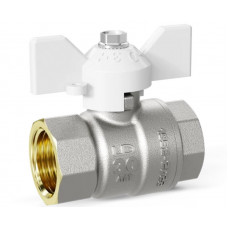 LD Pride LD 47.300.15 W кран шаровой прямой В×В 1/2 PN40 бабочка белый