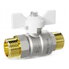 LD Pride LD 47.304.15 W кран шаровой прямой Н×Н 1/2 PN40 бабочка белый