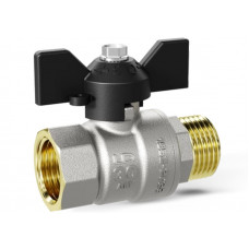LD Pride LD 47.302.20 кран шаровой прямой В×Н 3/4 PN40 бабочка черный