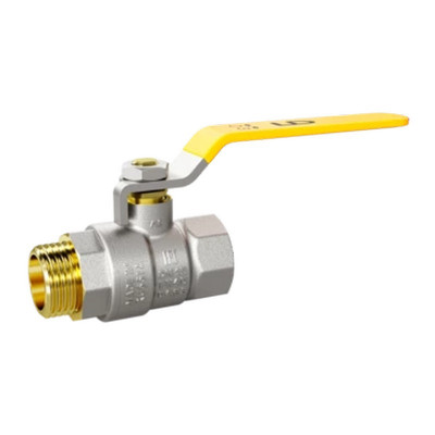 LD Pride LD 47.353.25.0 кран шаровой прямой В×Н 1 PN40 рычаг желтый