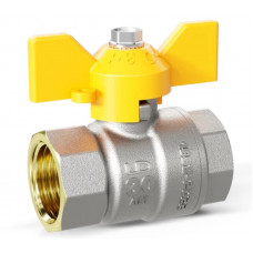 LD Pride LD 47.350.15 кран шаровой прямой В×В 1/2 PN40 бабочка желтый