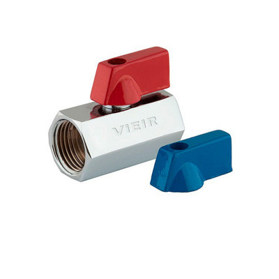 Vieir VRFF3 кран-мини шаровой прямой В×В 1/2 PN10 бабочка красный+синий