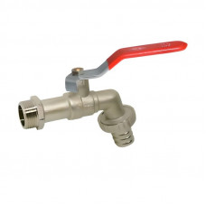 Vieir VER5004 кран водоразборный Н 3/4 PN10 рычаг красный